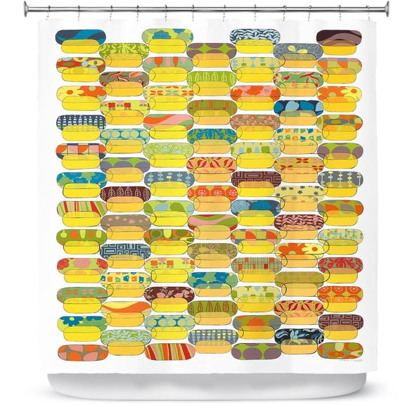 Shower Curtains 70" x 73" from DiaNoche Designs by Marci Cheary - Ovals