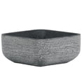 thumbnail image 1 of Creuset Carré Bas en Finition de Ciment avec Fond Conique, Gris Foncé, 1 of 1