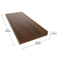 thumbnail image 3 of JPND 24 inch Wooden Floating Wall Shelf with Invisible Brackets Set of 2, for Bedroom/Bathroom/Living Room and Kitchen Storage, Red Brown, 3 of 7