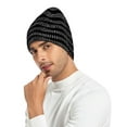 thumbnail image 2 of joogoo White Polka Dots Beanie Hats Cuffed Winter Warm Knit Thick Beanies, 2 of 7
