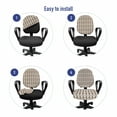 thumbnail image 4 of Abstract Office Chair Slipcover, Nested Outlines of Geometric Tribal Rhombus Like Pattern, Protective Stretch Decorative Fabric Cover, Standard Size, Eggshell and Seal Brown, by Ambesonne, 4 of 5