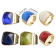 thumbnail image 3 of Sonducket Anillo de acero inoxidable para mujer, moda de cumpleaños, boda, fiesta nupcial, tienda, fecha escolar, joyería de viaje para mujer Ropa, zapatos y accesorios Miscelánea Verde Sonducket AP014986-09, 3 of 6