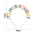 thumbnail image 2 of Birthday Headband Birthday Crowns for Women Birthday Girl Headband Princess Hair Band Rainbow Tiara Color Party Decorations for Women Girls - style 1, 2 of 5