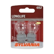 Sylvania 4157 Long Life Automotive Mini Bulb, Pack of 2.