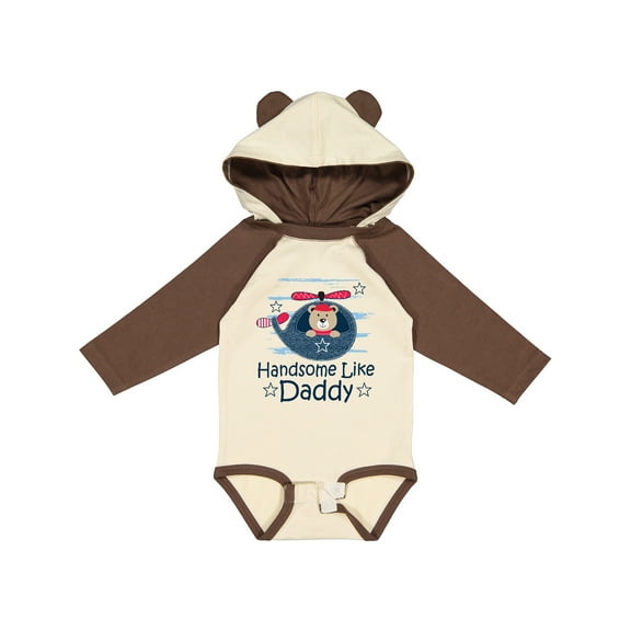 Inktastic Handsome Like Daddy for Boy Boys Long Sleeve Baby Bodysuit