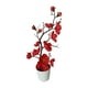 thumbnail image 1 of Arreglo floral artificial en jarrón, planta falsa decorativa con pétalos de seda Rojo, 1 of 9
