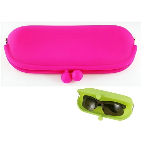 Pink Colored Silicone Eyeglass Case