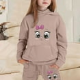 thumbnail image 2 of FhsagQ Ensembles pour Filles Mode pour Enfants Décontractée Imprimée Haut à Capuche à Manches Longues Chandail à Capuchon Pantalon Ensemble Tenues de Printemps pour Tout-Petites Filles 18-24 Mois Kaki 8-9 Ans, 2 of 4