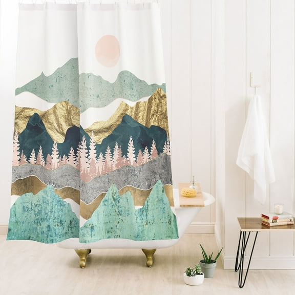 Society6 Spacefrogdesigns Summer Vista Shower Curtain 71" x 74"