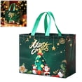 thumbnail image 2 of 2 Pack Extra Large Christmas Gift Bags, Non-Woven Tote Bags with Handles, Reusable Holiday Shopping and Gift Packaging Bags, Light Green, 2 of 5