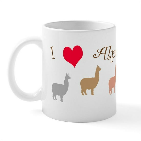 CafePress - I Love Alpacas Multi Copy Mugs - 11 oz Ceramic Mug - Novelty Coffee Tea Cup