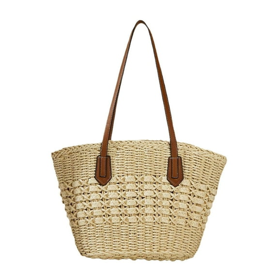 Daolelai Straw Hand-Woven Large Capacity Casual Fashion Bag Light Crossbody Simple Casual Bag