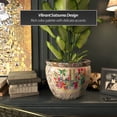 thumbnail image 5 of Red Lantern 16" Rose Medallion Porcelain Fishbowl Planter, 5 of 6