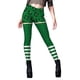 thumbnail image 1 of MKLEKYY Leggings de compresión para mujer, leggings para entrenamiento, leggings con estampado de dibujos animados de festival irlandés, pantalones con bloques de color, leggings elásticos suaves, 1 of 3