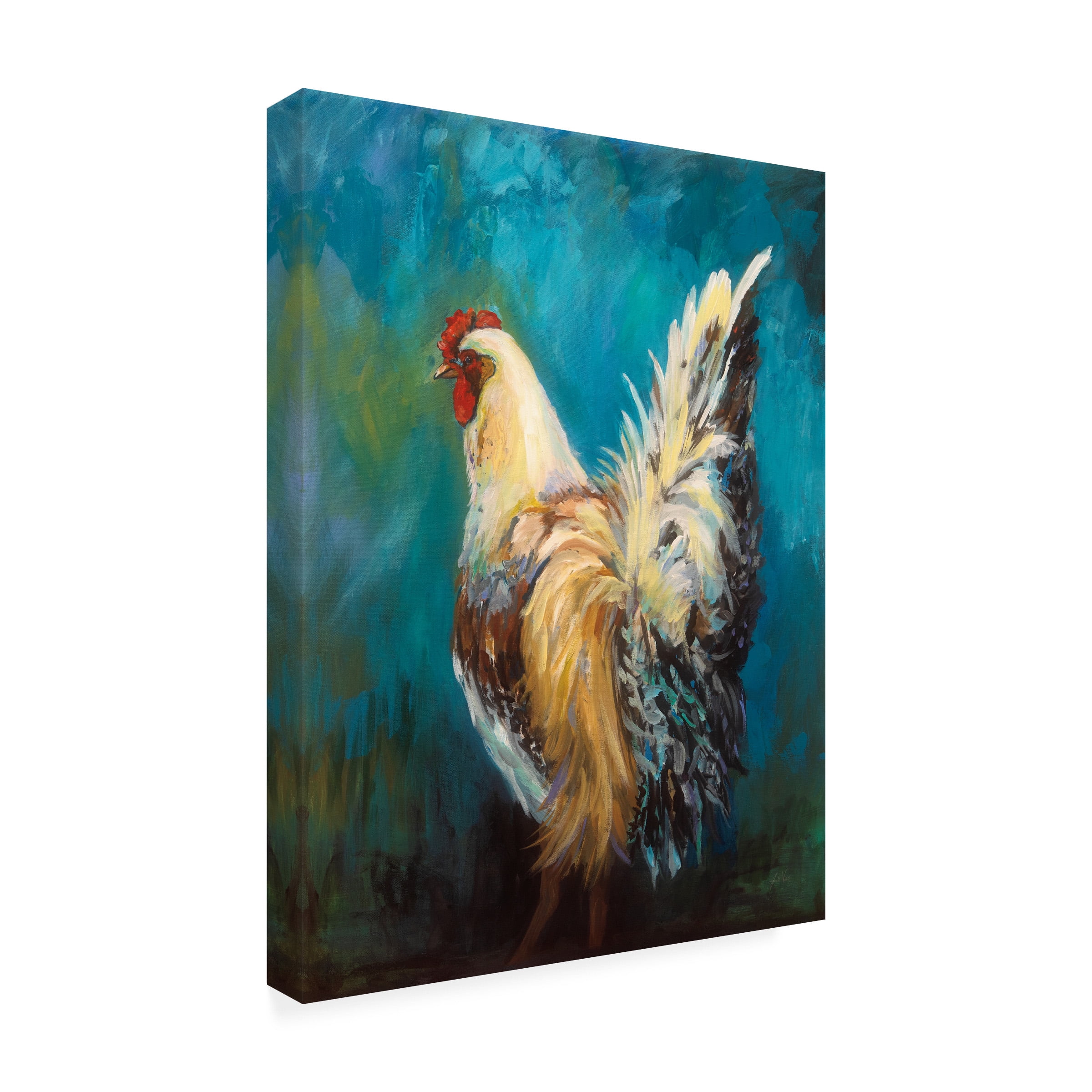 Trademark Fine Art 'Abstract Chicken Portrait' Canvas Art by Jeanette Vertentes