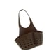 thumbnail image 3 of Organizador de cocina con botón a presión ajustable, soporte para esponja, cesta para paños de cocina, jabonera, soporte para colgar en el fregadero (café), 3 of 5