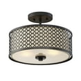 thumbnail image 2 of Trade Winds Hutchins Lattice Semi-Flush Mount Ceiling Light in Oil Rubbed Bronze, 2 of 3