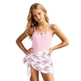 thumbnail image 5 of ZXLBBD Girls Bathing Suit Summer Strappy Hollow Out Breathable One Piece Swimsuit for Kids with Skirt Cover Up 2 Piece Swimwear Casual Beach Pool,Red,11 Y-12 Y, 5 of 7