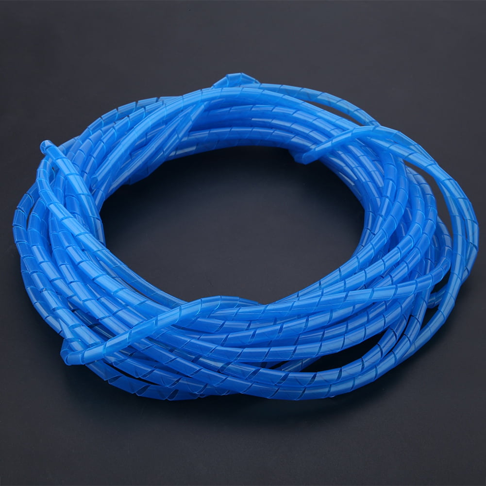 Insulation Spiral Cable Wrap, 10m Blue Spiral Cable Binding Management