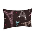 thumbnail image 2 of Haiem Pillowcase for Hair and Skin Queen - Eiffel Tower Printed Soft Pillowcase with Envelope Closure-20"x30", 2 of 9