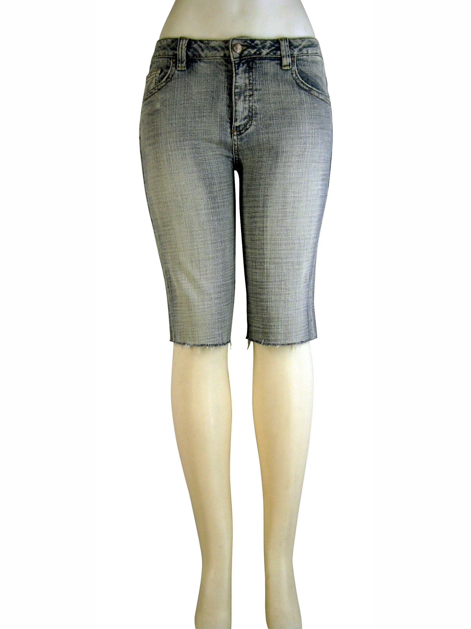 Keep In Touch Women's Stretch Capri (13" inseam) Jean shortsM002C