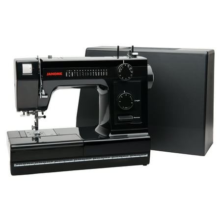 Restored Janome Industrial-Grade Aluminum-Body HD1000 Black Edition Sewing Machine with 14 Stitches, 4-Step Buttonhol, and Accessories (Refurbished)