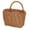 Brown#2, variant on Imitation Rattan Woven Storage Basket Wall Hanging Basket for Kitchen Bathroom Living Room Decorative Plastic Basket for Toilet Paper Towels Cosmetics Small Items 7.1x4.9x5.1 Inch Brown Organizer