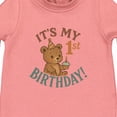 thumbnail image 3 of Inktastic Cute Teddy Bear 1st Birthday Celebration Baby Fleece Romper, 3 of 4