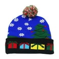 thumbnail image 3 of LED Light-Up Christmas Santa Hat - Fashionable Knitted Woolen Hat with Pom-Pom, Warm Ear Protection Winter Hat, Essential Festive Decor for Christmas Parties & Holiday Gatherings, 7.87*8.2in, G, 3 of 6