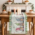 thumbnail image 2 of Table Runner 48 Inches Long for Kitchen Dining, Easter Dresser Scarf Farmhouse, Dining Table Decorations for Wedding/Parties, Funny Bunny Ear Gnomes Colorful Eggs Flowers Plaid 13 x 48 In, 2 of 8