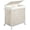 Creamy White, variant on Laundry Hamper with Wheels, Handwoven Rolling Laundry Basket with Lid, Clothes Hamper with Divided Removable Liner Bag, 115L Large Capacity Laundry Sorter Laundry Room Organization, Pink