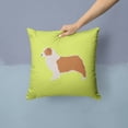 thumbnail image 2 of Australian Shepherd Dog Checkerboard Green Fabric Decorative Pillow, 2 of 4