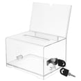 thumbnail image 3 of Nestingho Transparent Acrylic Raffle Ticket Box with Lock - Secure Donation & Suggestion Container for Charity, Voting, and Money Collection, 3 of 7
