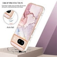 thumbnail image 3 of SaniMore for Google Pixel 8 6.2" 2023 Case with Wireless Charging Shockproof TPU Backplane Glitter Marble Pattern Fashion Design Anti-drop Anti-fingerprint Skin-feel Cover for Google Pixel 8, Rosegold, 3 of 12