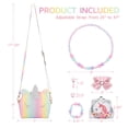 thumbnail image 4 of Juego de monederos JYPS con forma de unicornio para niñas con joyas, 7 piezas, caja de regalo, 4 of 7