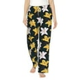 thumbnail image 2 of Goofa Lilies Flowers Printed Soft Pajama Pants for Women, Wide Leg Comfy Casual Lounge Yoga Pants-X-Large, 2 of 9