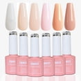 thumbnail image 1 of Set de esmaltes de uñas FZANEST Rubber Base Gel, 6 unidades, 7,5 ml, con Builder, 1 of 6