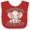 Red and White, variant on Inktastic My Great Grandpa Loves Me Elephant Boys or Girls Baby Bib