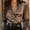 Brown, variant on Women's Deep V-Neck Long Sleeve Blouse Ruched Trendy Top for Dressy Casual & Business, XL