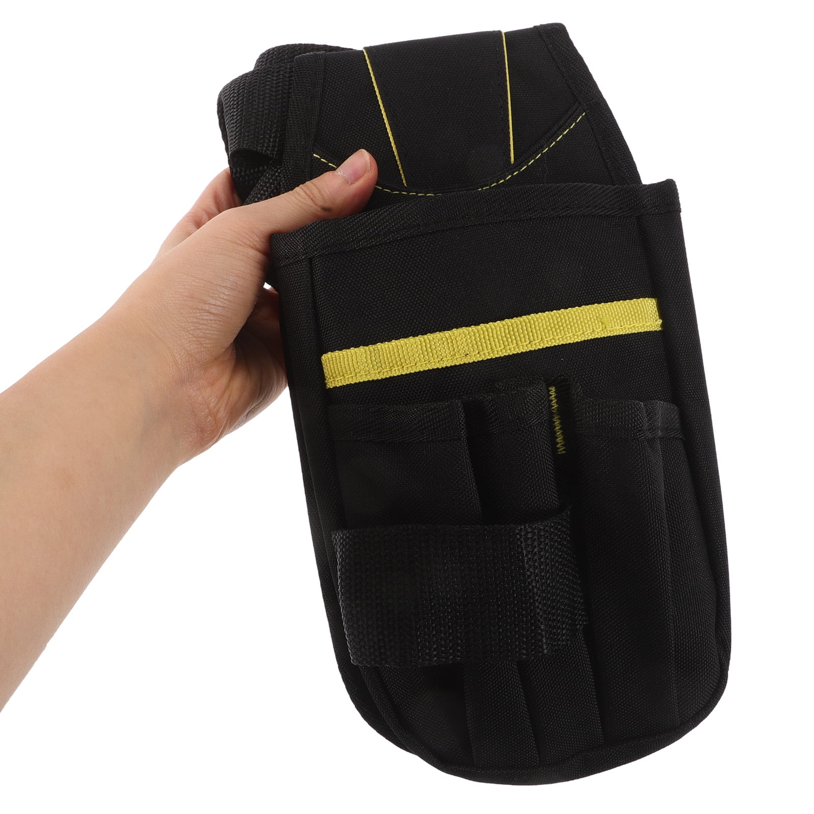 RENACLIPY Black Tool Pouch Organizer, Lightweight Storage Bag for Tools and Accessories, Portable and Practical