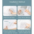 thumbnail image 7 of 1 piece of plastic wall-mounted storage rack shelf, wall/door kitchen, bathroom, cabinet, toilet, office, bedroom, craft room, no punch-transparent (single compartment-large), 7 of 7