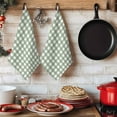 thumbnail image 5 of Dish Towels, Rustic Checkered Plaid Absorbent Kitchen Towels 1 PC, Sage Green Microfiber Hand Towels Dish Cloths Tea Towels for Home&nbsp; Bathroom,18X28-Inch,, 5 of 6