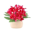 thumbnail image 2 of Artificial Flower Decorationfake Flower Bouquet With Vase Lowmaintenance Desktop Ornament For Bedroombathroomwedding And Party Decoration, 2 of 6