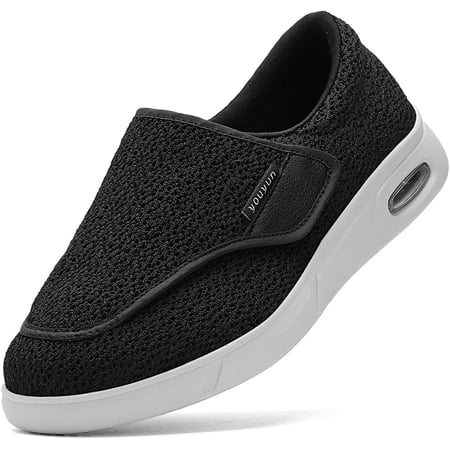 Men's Diabetic Shoes Extra Wide Width, Slip On Walking Sneakers for Swollen Feet & Edema, Orthopedic Shoes with Arch Support for Elderly Foot Pain Relief