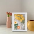 thumbnail image 2 of Crochet Flower Bouquet Photo Frame DIY Bouquets Frames Bookshelf Desktop Crocheted Yarn for Holidays Dining Room Restaurant Anniversary Cafe Yellow, 2 of 9