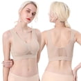thumbnail image 3 of MGDXOX Breathable Anti-Sagging Sports Bra for Women Plus Size Wireless Bras with Cooling Lift-Up Air Tech Mesh High Support Beige M, 3 of 3