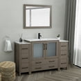 thumbnail image 3 of Vanity Art 60" Single Sink Freestanding Bathroom Vanity Set with Ceramic Top and Mirror, 3 of 9