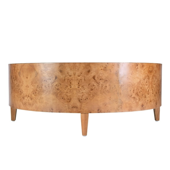 Butler Specialty Company Billie Round Burl Coffee Table - Traditional Brown Burl
