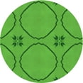 thumbnail image 1 of Ahgly Company Indoor Round Patterned Lime Green Area Rugs, 4' Round, 1 of 6