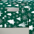 thumbnail image 3 of Holiday Pattern Microfiber- Wrinkle and Fade Resistant (6-Piece) Bedding Set, Twin XL, Hunter Green Christmas Tree, 3 of 5